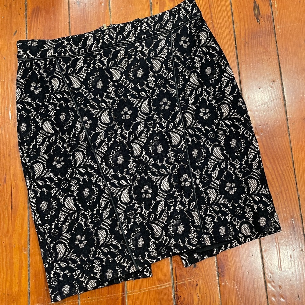 Express Lace Overlay Pencil Skirt